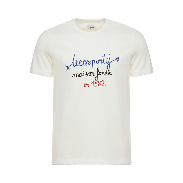T-shirt Tricolore 1882 Le Coq Sportif Homme Blanc